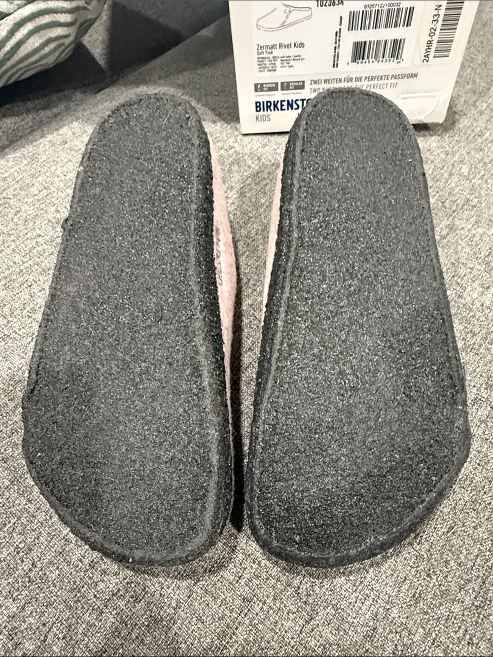 Birkenstock Kids Zermatt Rivet Slippers Soft Pink - Picture 4 of 5